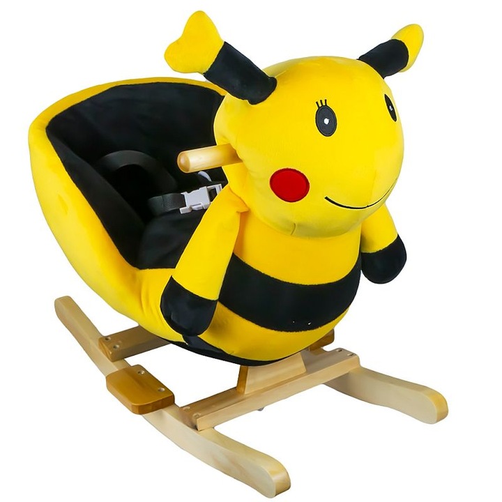 Balansoar multifunctional, Roben Toys, model Albinuta, leagan cu spatar si centura de siguranta, 12 luni+