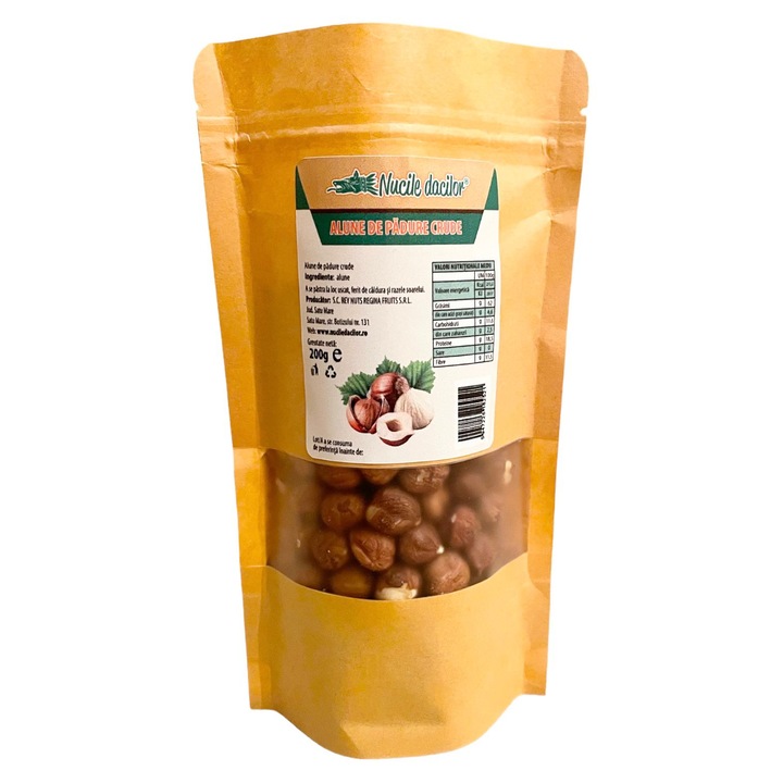 Alune de padure crude decojite 200 gr– miez intreg, gust autentic, bogate in nutrienti – Ambalaj SmartZip resigilabil