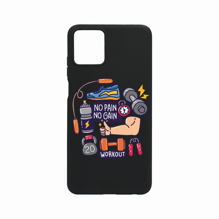 Husa BestCase® Slim SIlicon 0.8MM, Compatibila Cu Nokia G42 5G / G310 5G, No Pain No Gain, Rezistenta la uzura, B 783