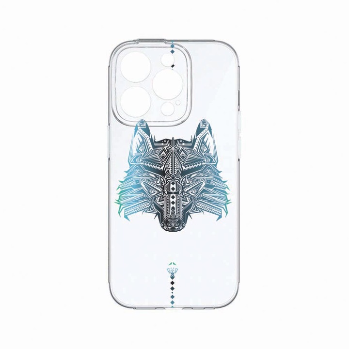 Husa BestCase®, Compatibila Cu Apple iPhone 14 Pro, Wolf, Rezistenta la uzura, Protectie camera, Transparent Silicon Series, c-TR 50