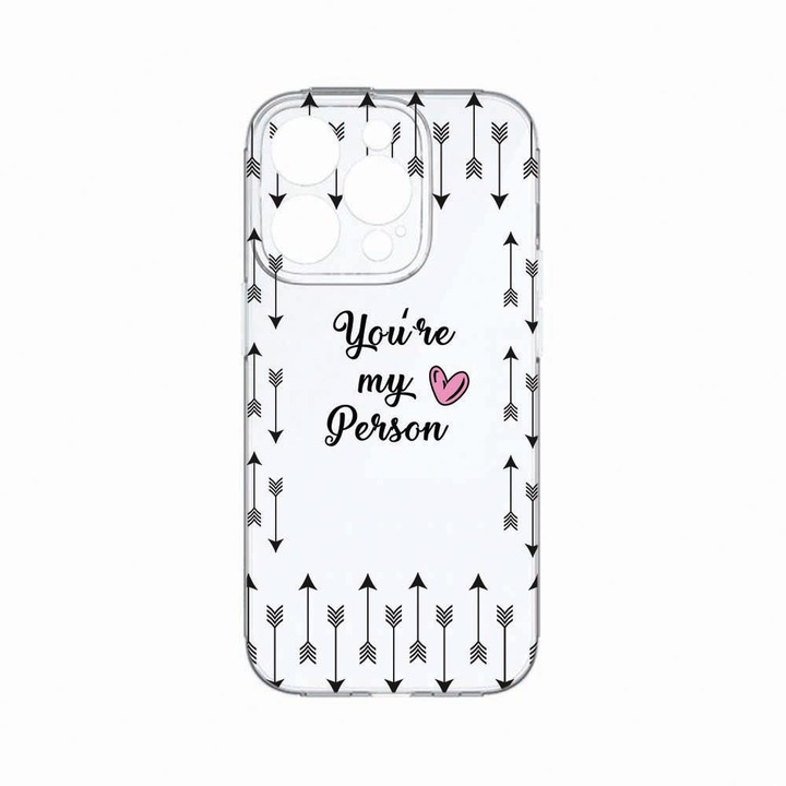 Husa BestCase®, Compatibila Cu Apple iPhone 14 Pro Max, My Person, Rezistenta la uzura, Protectie camera, Transparent Silicon Series, c-TR 3