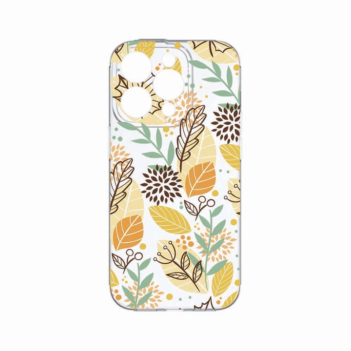 Husa BestCase®, Compatibila Cu Apple iPhone 14 Pro Max, Autumn, Rezistenta la uzura, Protectie camera, Transparent Silicon Series, c-TR 109