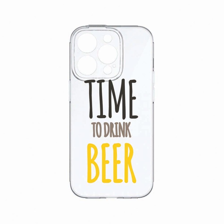 Husa BestCase®, Compatibila Cu Apple iPhone 14 Pro, Bear, Rezistenta la uzura, Protectie camera, Transparent Silicon Series, c-TR 157