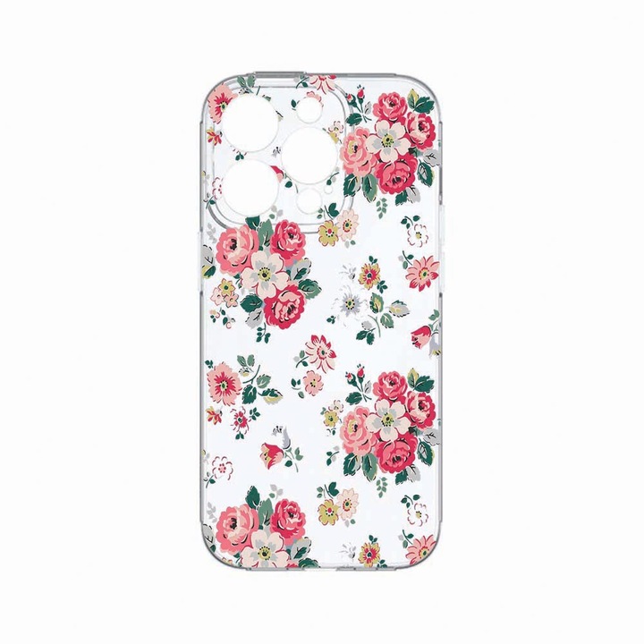 Husa BestCase®, Compatibila Cu Apple iPhone 14 Pro Max, Pastel Colors Collection Flowers, Rezistenta la uzura, Protectie camera, Transparent Silicon Series, c-TR 511
