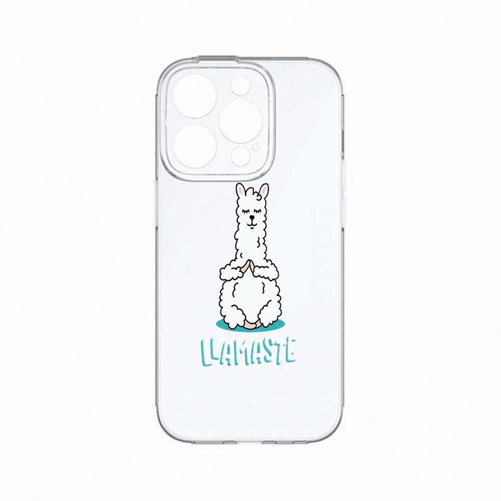 Husa BestCase®, Compatibila Cu Apple iPhone 14 Pro, Llamaste Lama, Rezistenta la uzura, Protectie camera, Transparent Silicon Series, c-TR 590