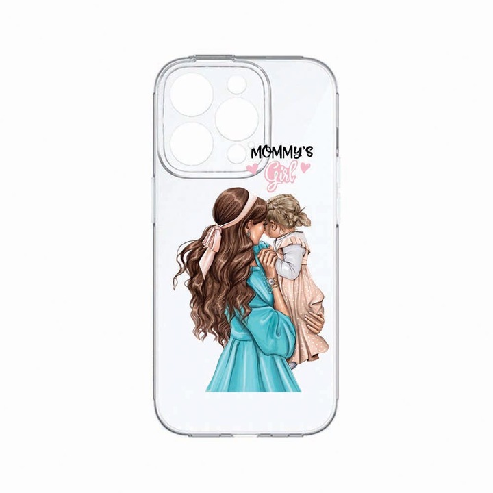 Husa BestCase®, Compatibila Cu Apple iPhone 14 Pro Max, Mommy's Girl, Rezistenta la uzura, Protectie camera, Transparent Silicon Series, c-TR 555