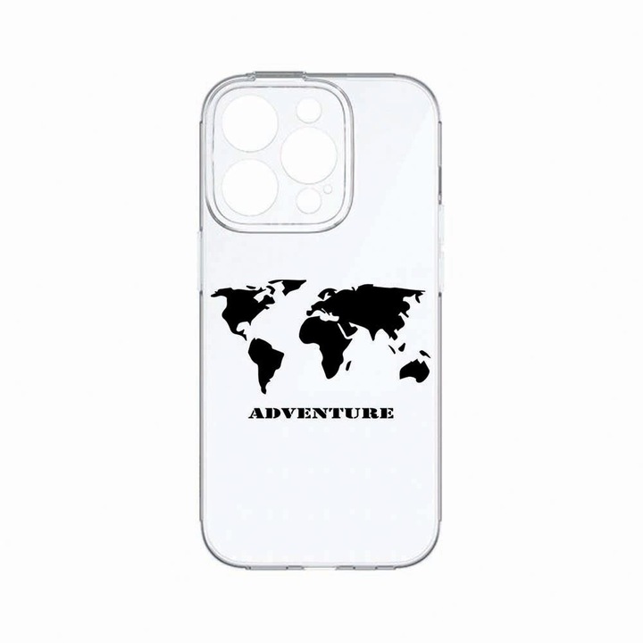 Husa BestCase®, Compatibila cu Apple iPhone 14 Pro, Adventure, Rezistenta la uzura, Protectie camera, Transparent Silicon Series, c-TR 734