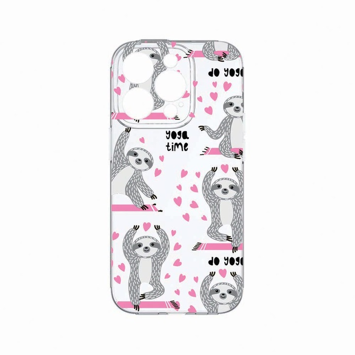 Husa BestCase®, Compatibila cu Apple iPhone 14 Pro, Yoga Time, Rezistenta la uzura, Protectie camera, Transparent Silicon Series, c-TR 780