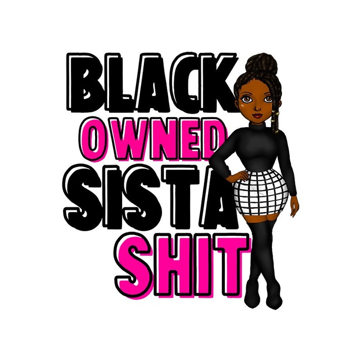 Sticker decorativ Black owned sista, Multicolor, 60 cm, 6065ST