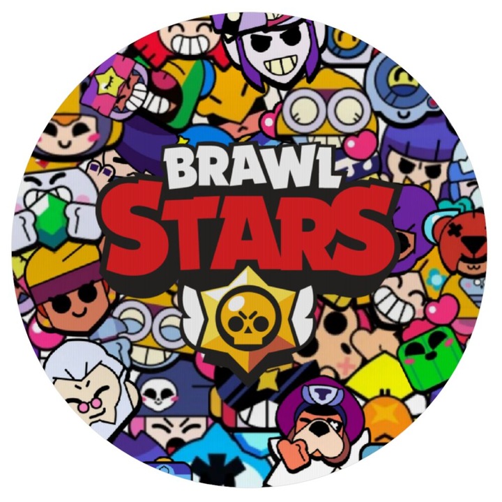 Mousepad din silicon, Model Brawl Stars, 20 cm, Multicolor
