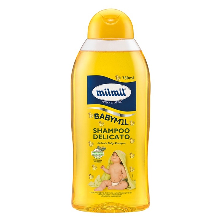 Set Sampon pentru Bebelusi Mil Mil Baby Delicat, 2 Bucati x 750 ml