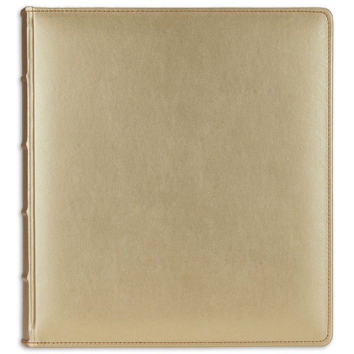 Album foto traditional, piele aurie, 28x31, 80 pagini