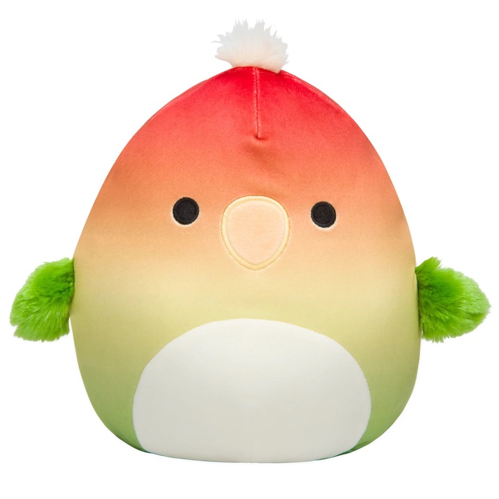 Jucarie de plus Squishmallow, Elliene Papagalul, 19 cm, portocaliu