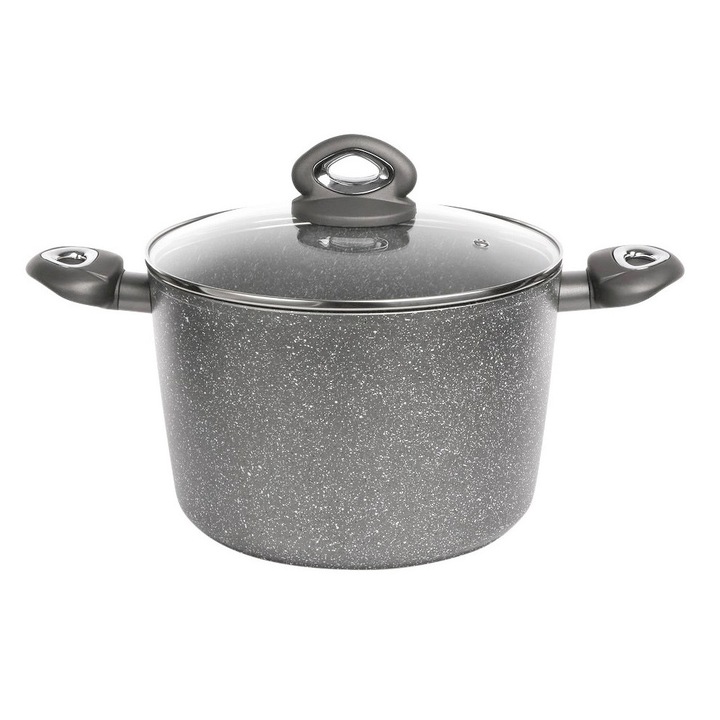 Fazék fedővel, VALDINOX, Alumínium, 24cm, 6L, Szürke