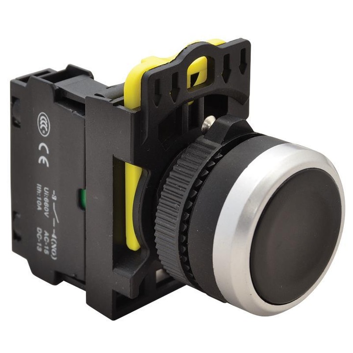 Buton de interior standard NYG3-BK, Tracon Electric, Negru