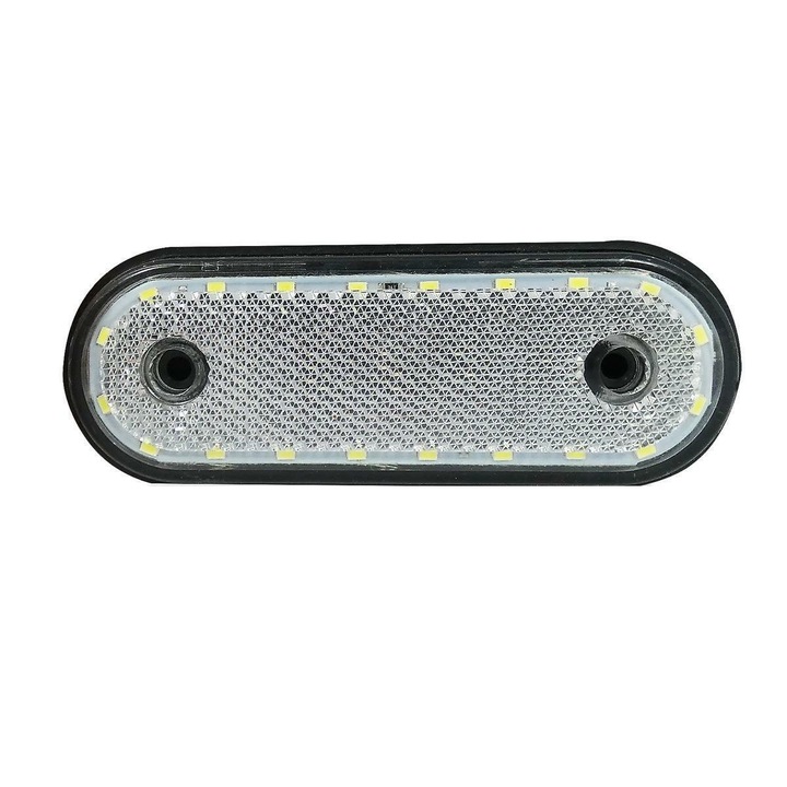 LED e-marker, alb, gabarit pentru camion, autobuz, duba, rulota, platforma 12V