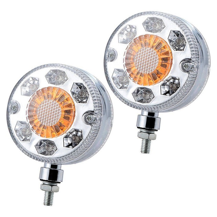 Led indicator cu oglinda, 3 culori, pentru masina, autobuz, camion, remorca, rulota, ATV etc. 12-24V