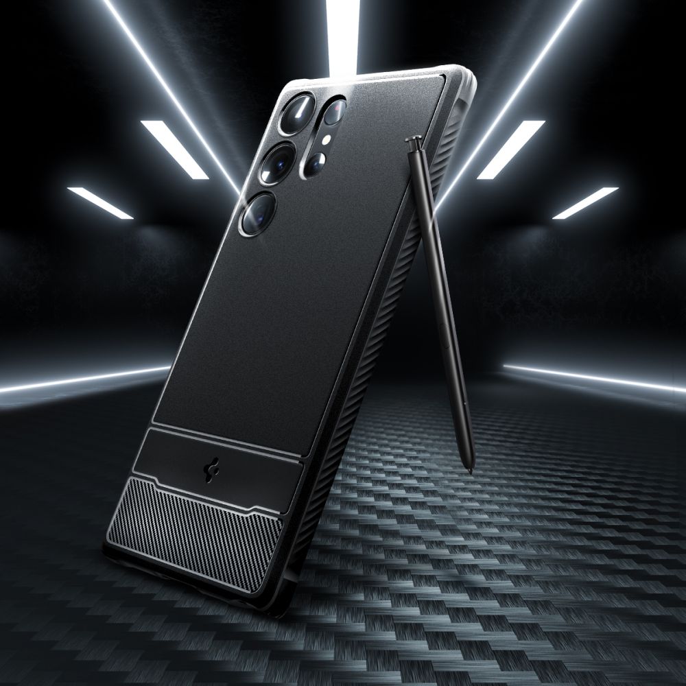 Husa Spigen compatibila cu Samsung Galaxy S23 Ultra Matte Black