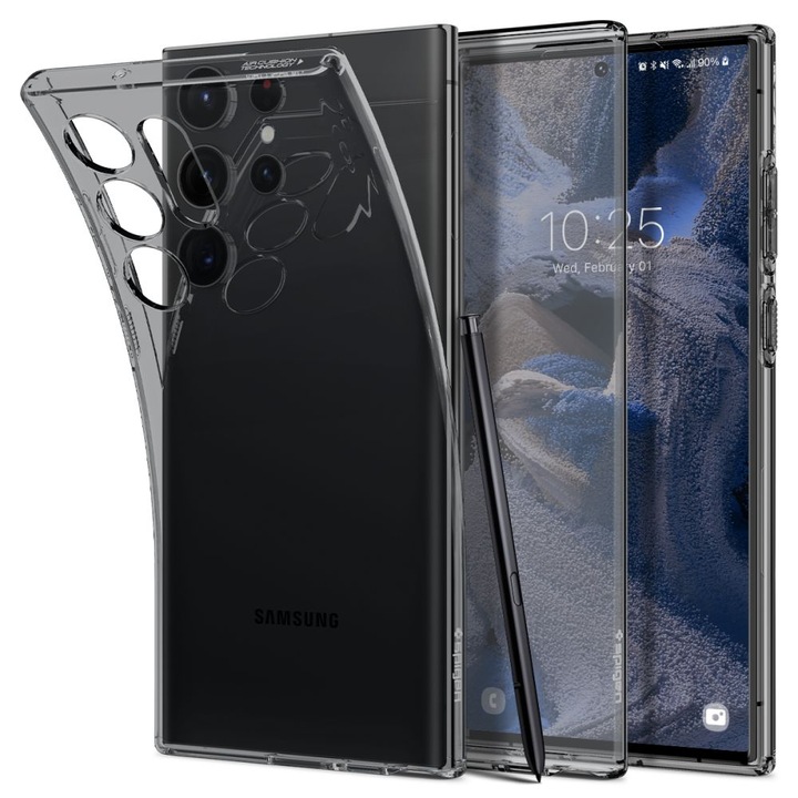 Кейс за Samsung Galaxy S23 Ultra, Spigen Liquid Crystal, Space Crystal