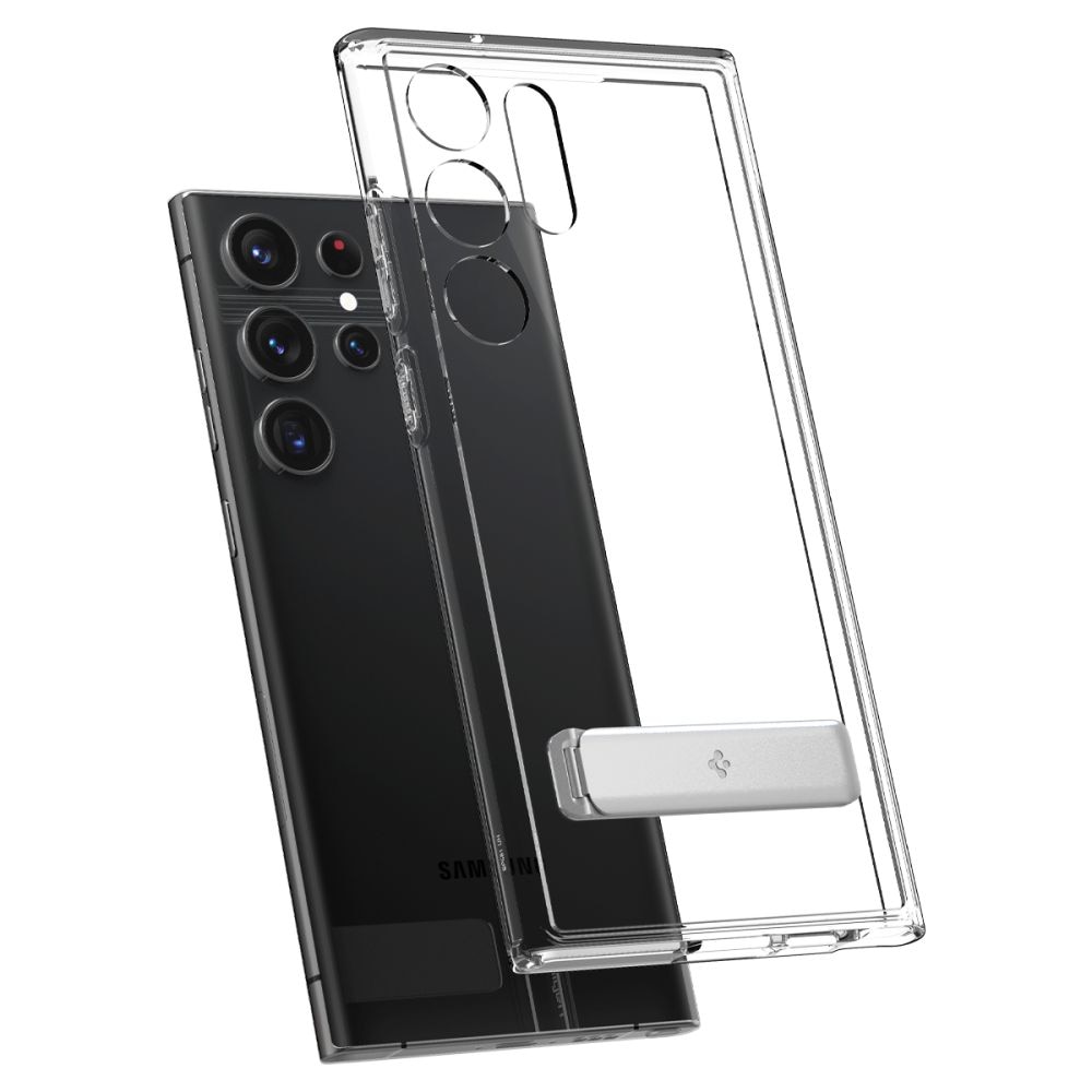 Carcasa Spigen Ultra Hybrid S compatibila cu Samsung Galaxy S23 Ultra Crystal Clear