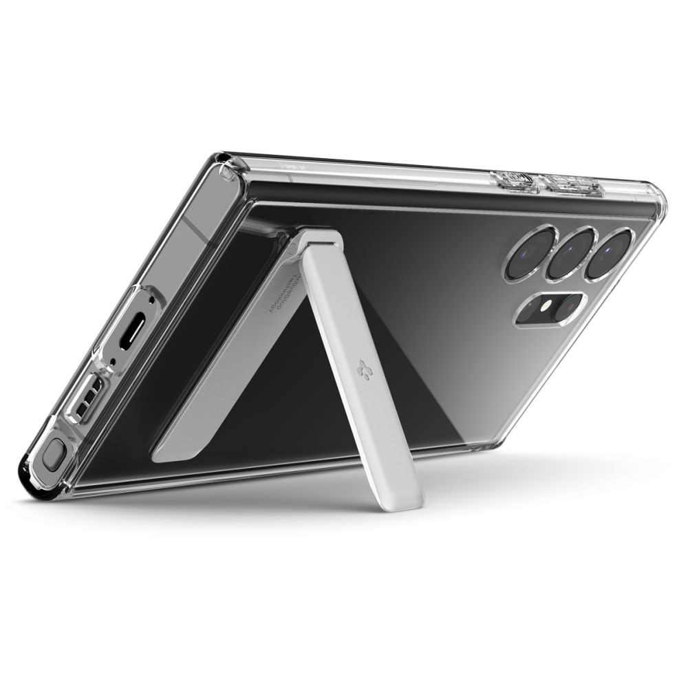 Carcasa Spigen Ultra Hybrid S compatibila cu Samsung Galaxy S23 Ultra Crystal Clear