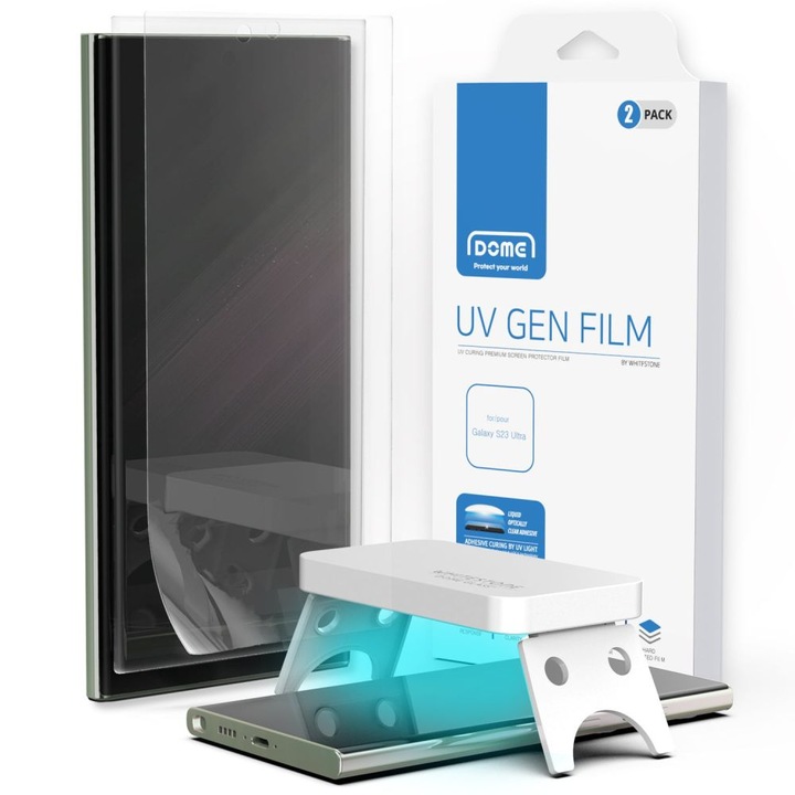 Протектор Whitestone Dome UV Gen Film, 2бр за Samsung Galaxy S23 Ultra, Ultra Clear
