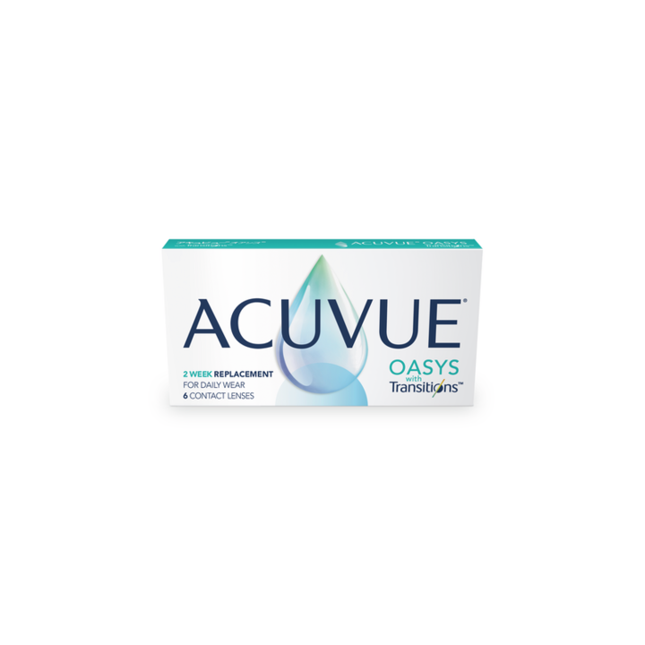 Контактни лещи Acuvue Oasys Transitions, диоптър -1.75, 6 бр./кутия