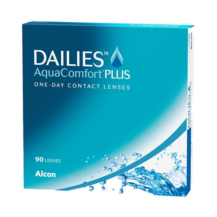 Контактни лещи Dailies AquaComfortPlus, диоптър +0.75, 90 бр./кутия