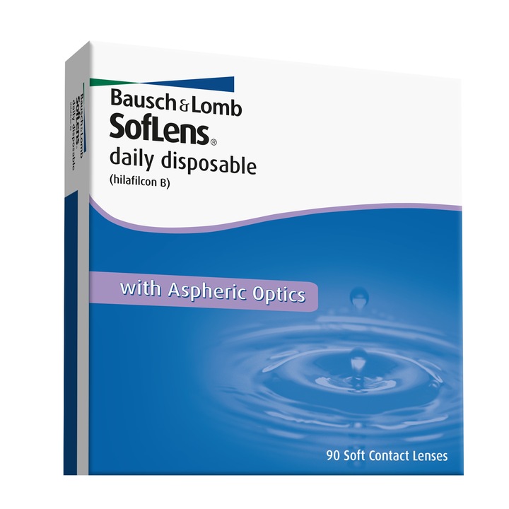 Контактни лещи Soflens Daily Disposables, диоптър -2.50, 90 р./кутия