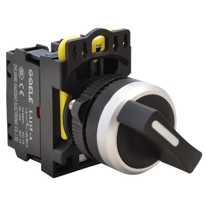 Szabványos kapcsológomb NYK3-S21BK, Tracon Electric, Fekete