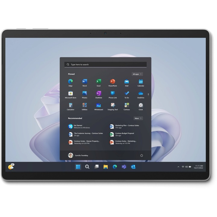 Таблет Microsoft Surface Pro 9, процесор Intel® Core™ i7-1265U, Multi-Touch 13", 16GB RAM, 256GB SSD, 10MP, Wi-Fi, Bluetooth, Windows 11 Pro Silver