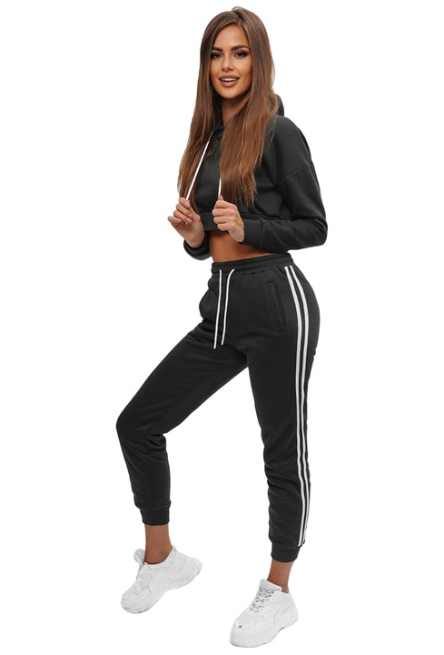 Kétrészes női tréningruha OZONEE JS/8C67, Fekete