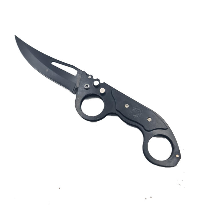 Cutit 2 Inele, Deschidere Automata, Prindere Curea, Negru, 22cm, Dalimag