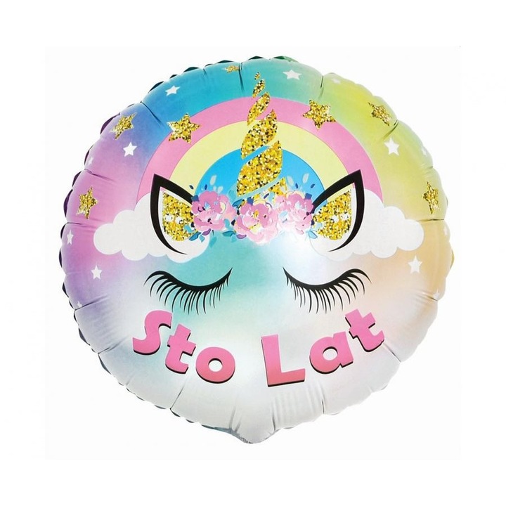Balon folie Unicorn, Amscan, 36cm, Multicolor