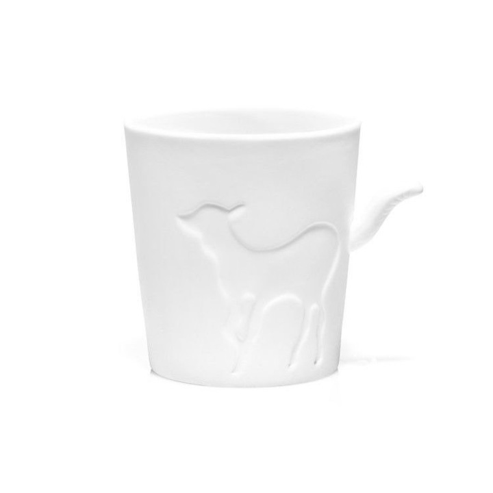 Чаша с опашка на елен, Gadget Master, порцелан, 310 мл, бяла