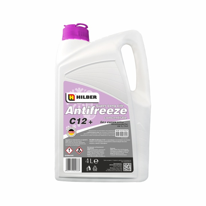 Антифриз Hilber, Long Life, Концентрат, C12+, 4 л