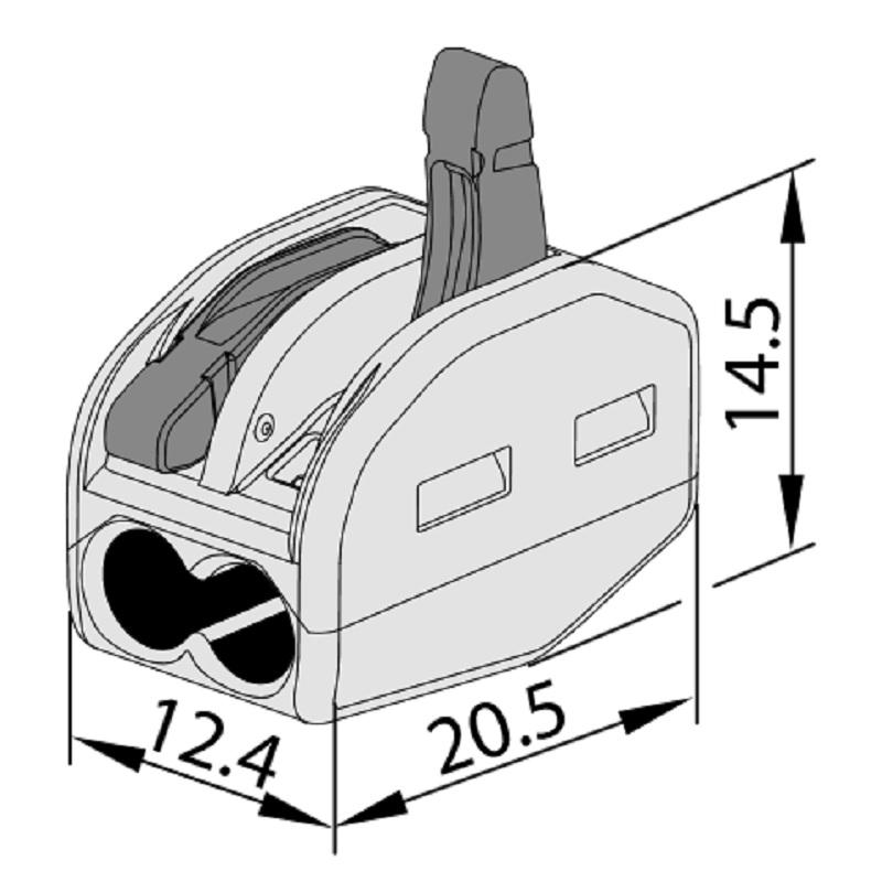 Conector deschis, Tracon Electric, 2x0,75-4mm, Portocaliu - eMAG.ro