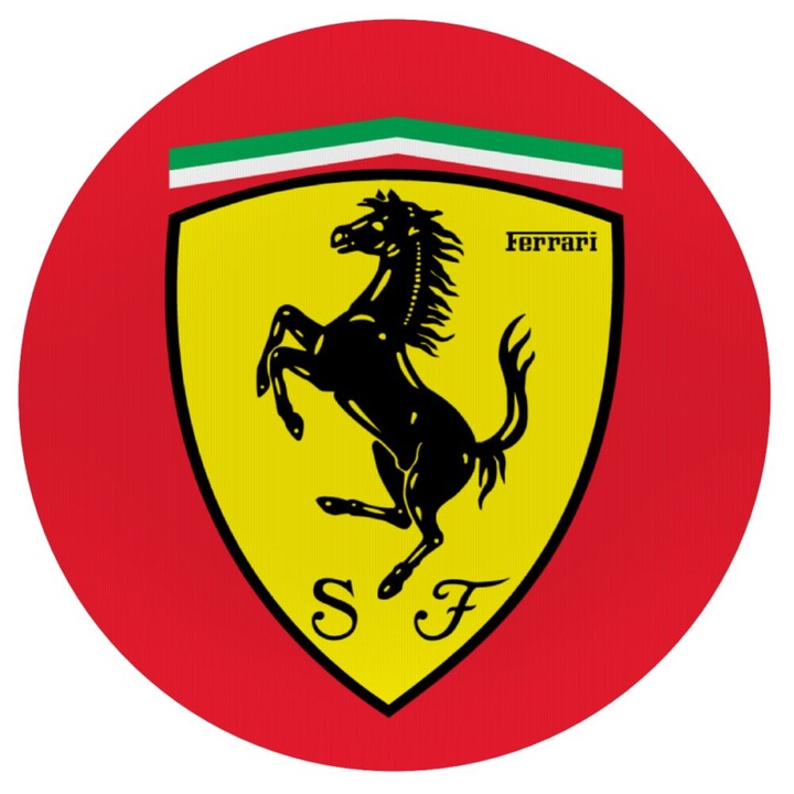 Mousepad din silicon, Model Ferrari, 20 cm, Multicolor