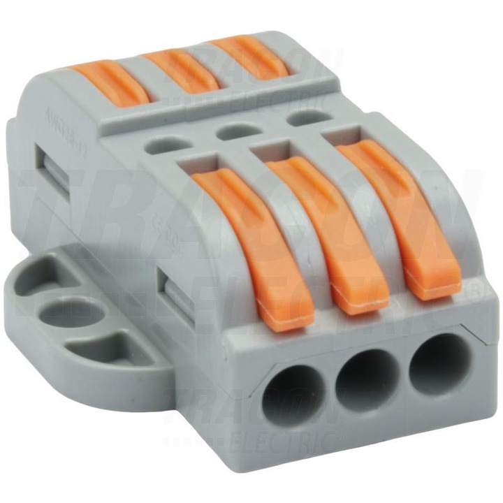Отворен конектор, Tracon Electric, 6 × 0,5-4 mm, оранжев