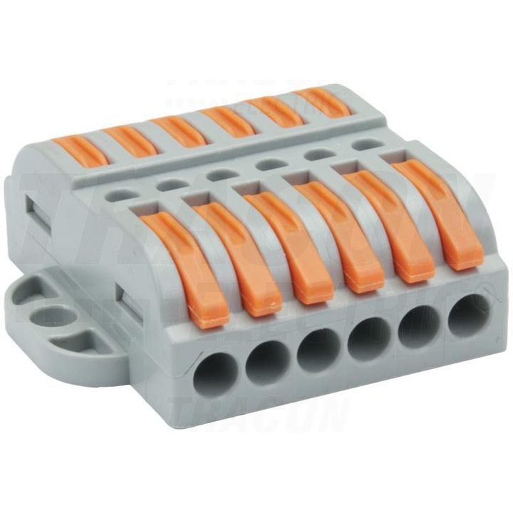 Conector deschis, Tracon Electric, 12 x 0,5-4mm, Portocaliu
