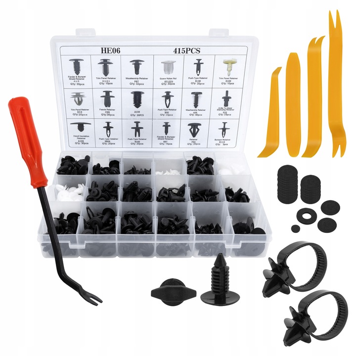 Set 415 suruburi si cleme fixare tapiterie AutoDor