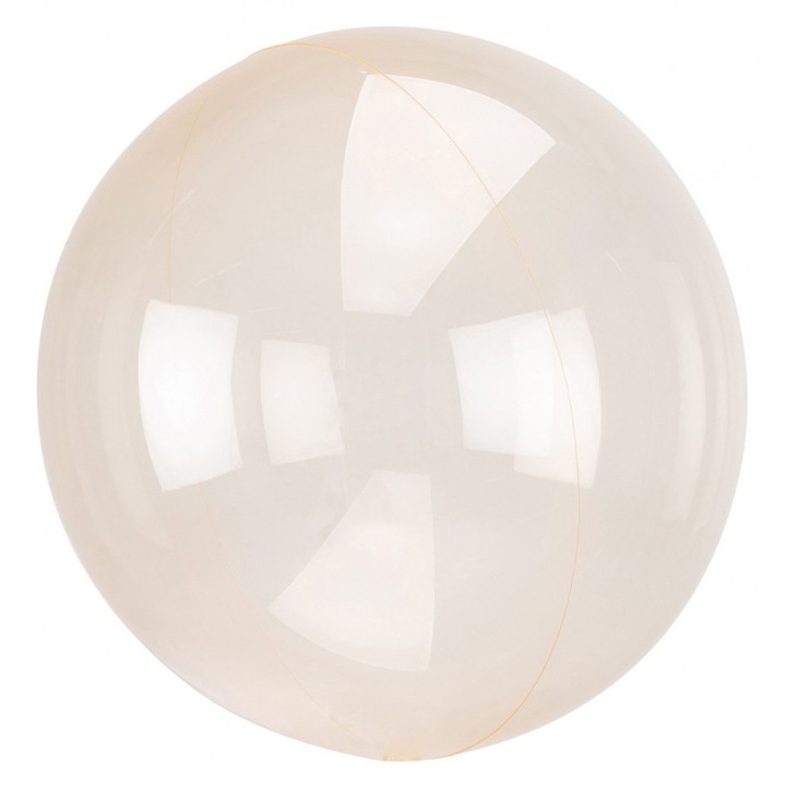 Áttetsző Crystal Gömb Orange Fólia lufi 45 cm