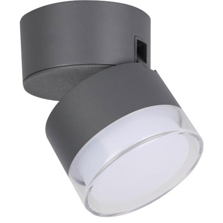 LED lámpatest, kültéri, fali, billenthető, 9.5W, RGB, CCT, dimmelhető, szürke, IP44, LUTEC CONNECT, DROPSI