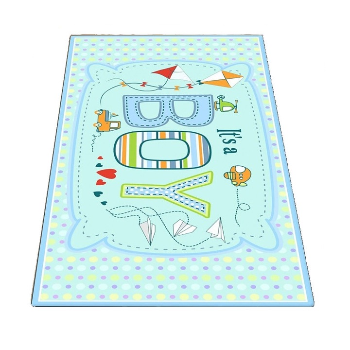 Covor antiderapant pentru copii Its a Boy 150x200 cm
