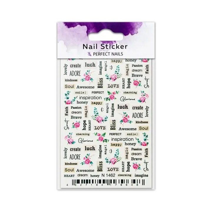 Perfect Nails Körömmatrica - Lovely Words