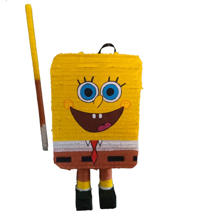 Pinata model Sponge Bob, 45 cm, galben/maro