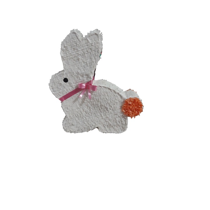Pinata model Iepuras, 45 cm, alb