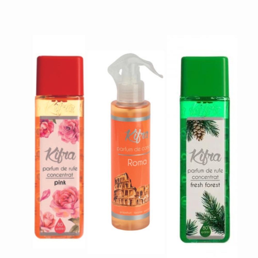 Kifra mosodai parfüm csomag 2 x 200 ml Fresh Forest & Pink, 160