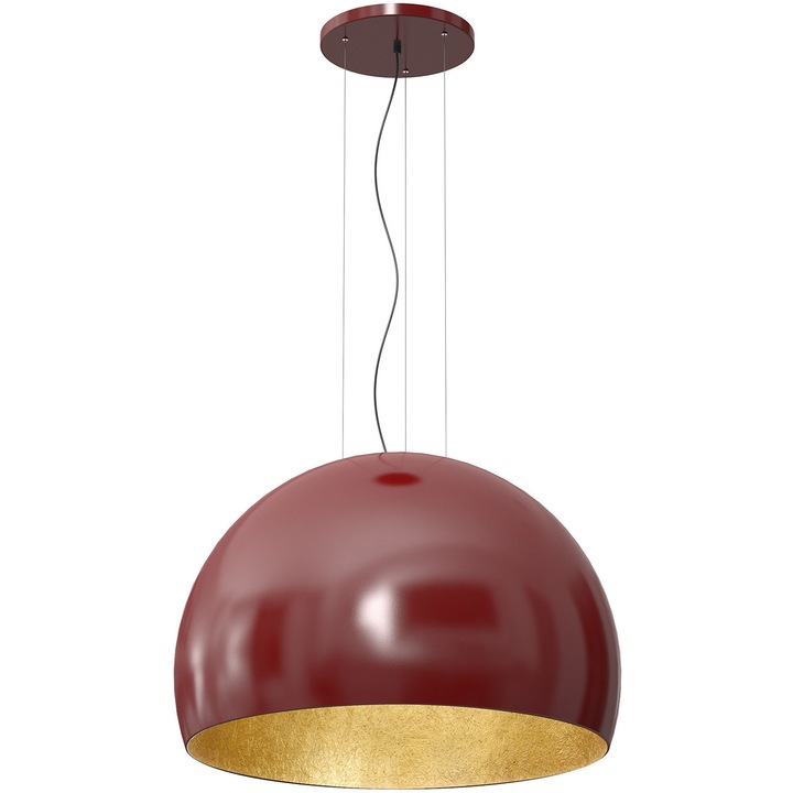 Пендел, Luminex, Метал, Цокъл E27, Червен/Златист