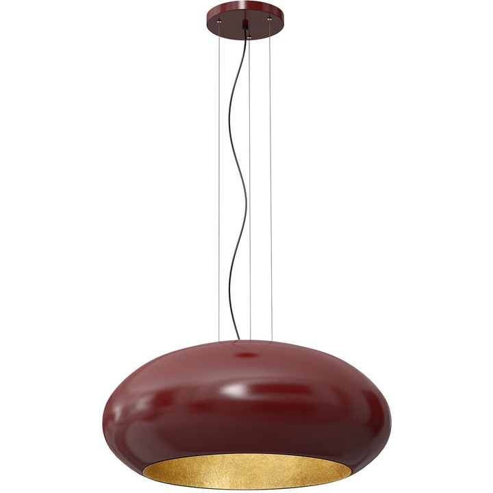 Пендел, Luminex, Метал, Цокъл E27, Червен/Златист